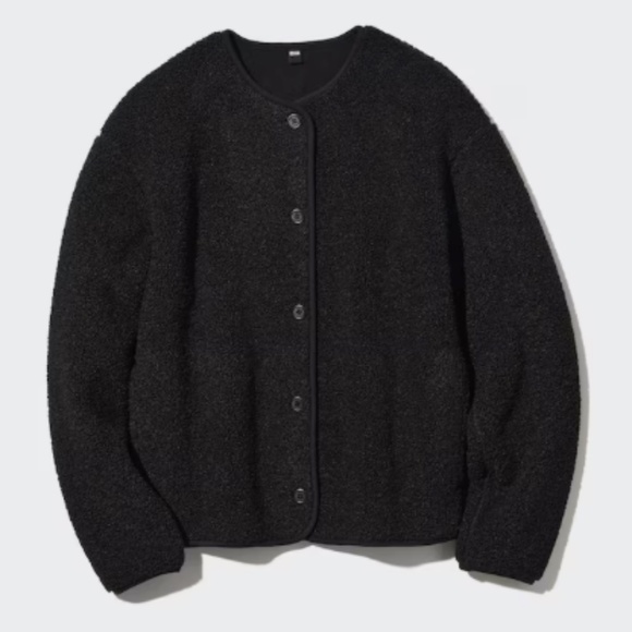 Uniqlo Black Teddy Jacket - Picture 6 of 6